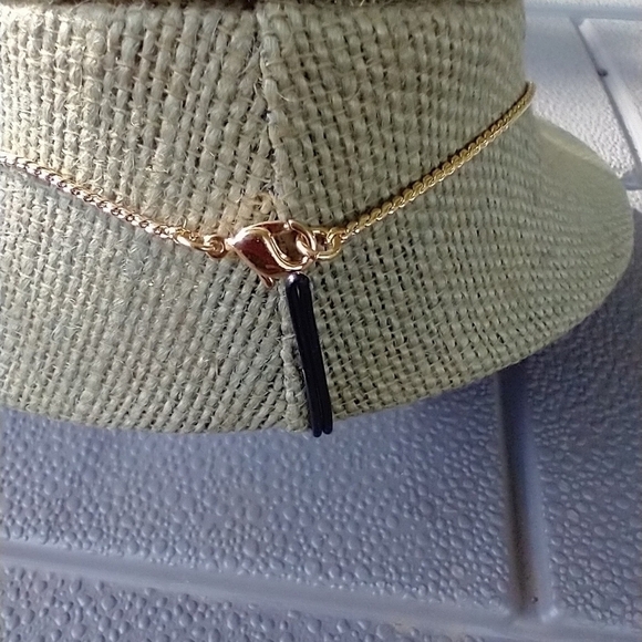 Women's gold tone bead chain necklace. - Picture 4 of 4